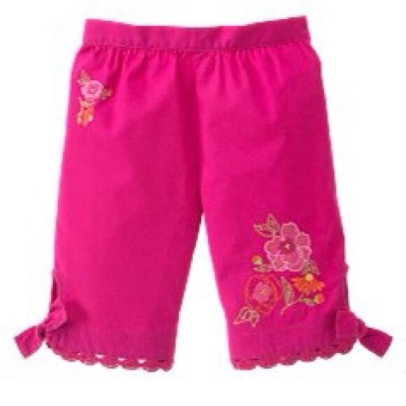 Gymboree Girls Capris Pink Summer Bouquet 0-3 Months - Picture 1 of 4